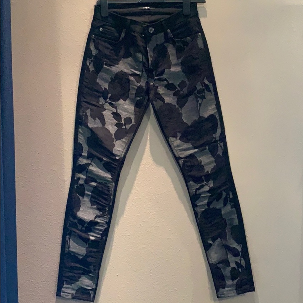 7 For All Mankind Skinny Embroidered Pants